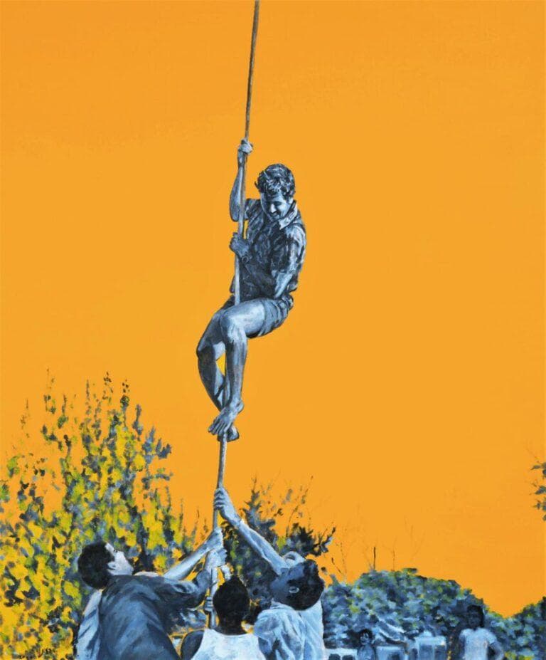 Yoav Climbing a Pillar