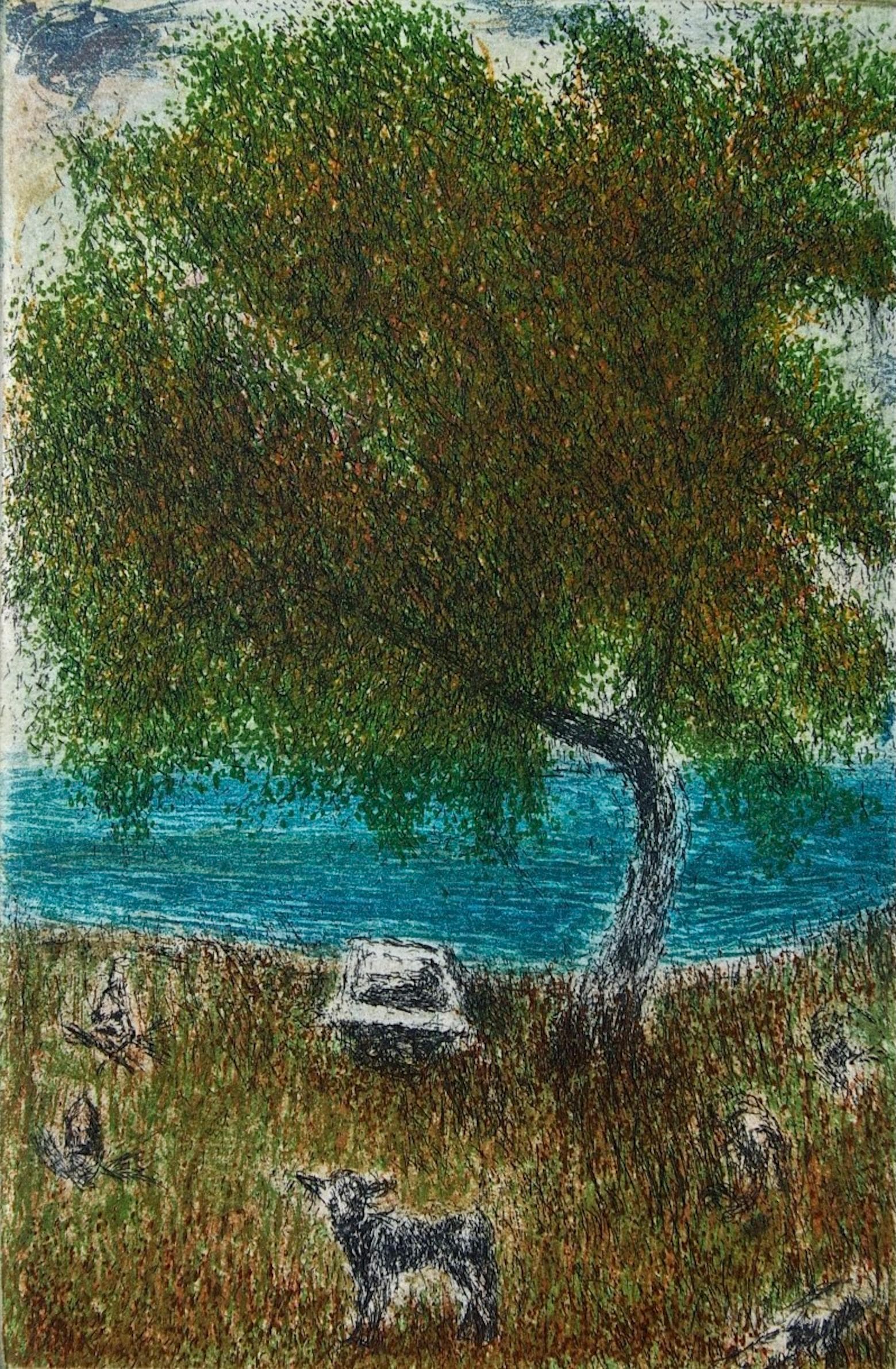 Self Portrait with a Tree and a Bathtub