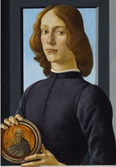 Sandro Botticelli — Portrait of a Young Man Holding a Roundel